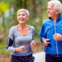 Senior couple jogging